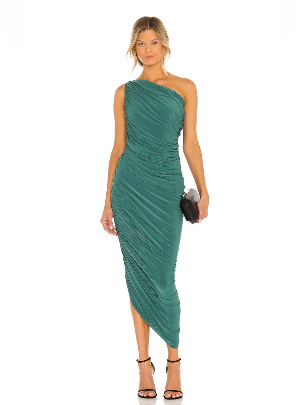 Norma Kamali Diana Gown In Mountain Green - Size Xs